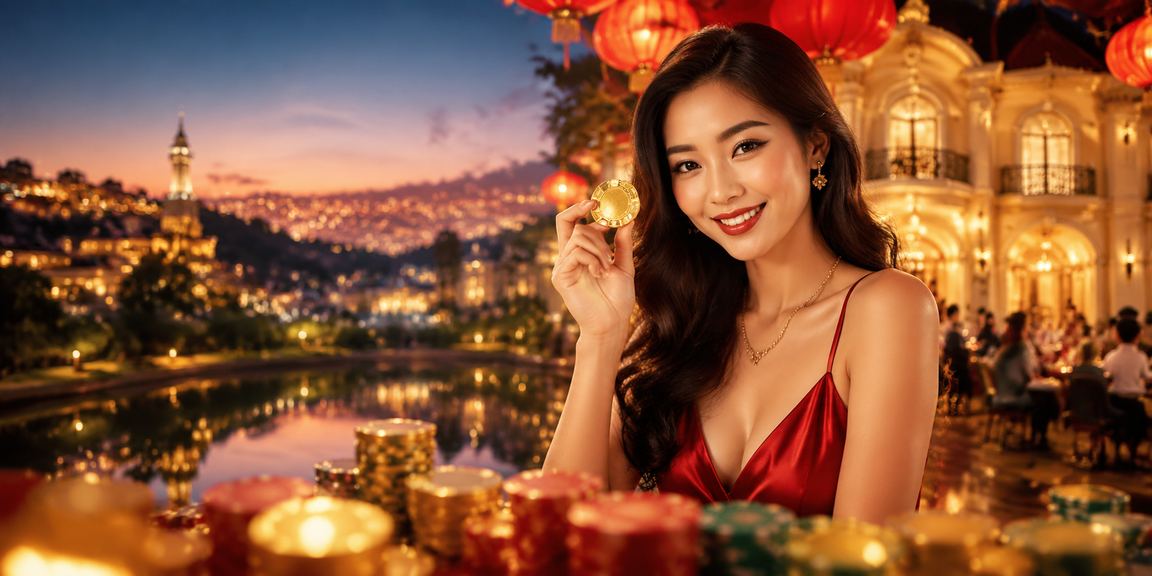 Không khí lễ hội game bài tại Đà Lạt với ánh đèn rực rỡ và người tham gia đông đảo