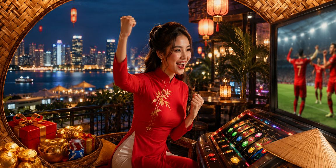 Phụ nữ Hà Nội mặc áo dài tham gia trò chơi slot trực tuyến trong không gian truyền thống